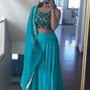 Custom blue lengha